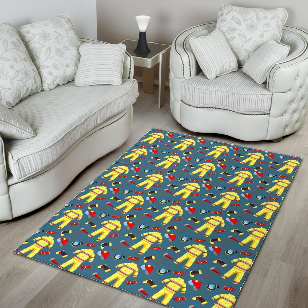 Pattern Print Firefighter Floor Mat-grizzshop