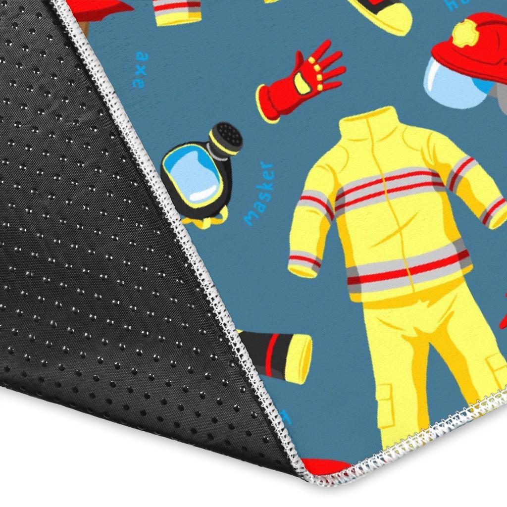 Pattern Print Firefighter Floor Mat-grizzshop