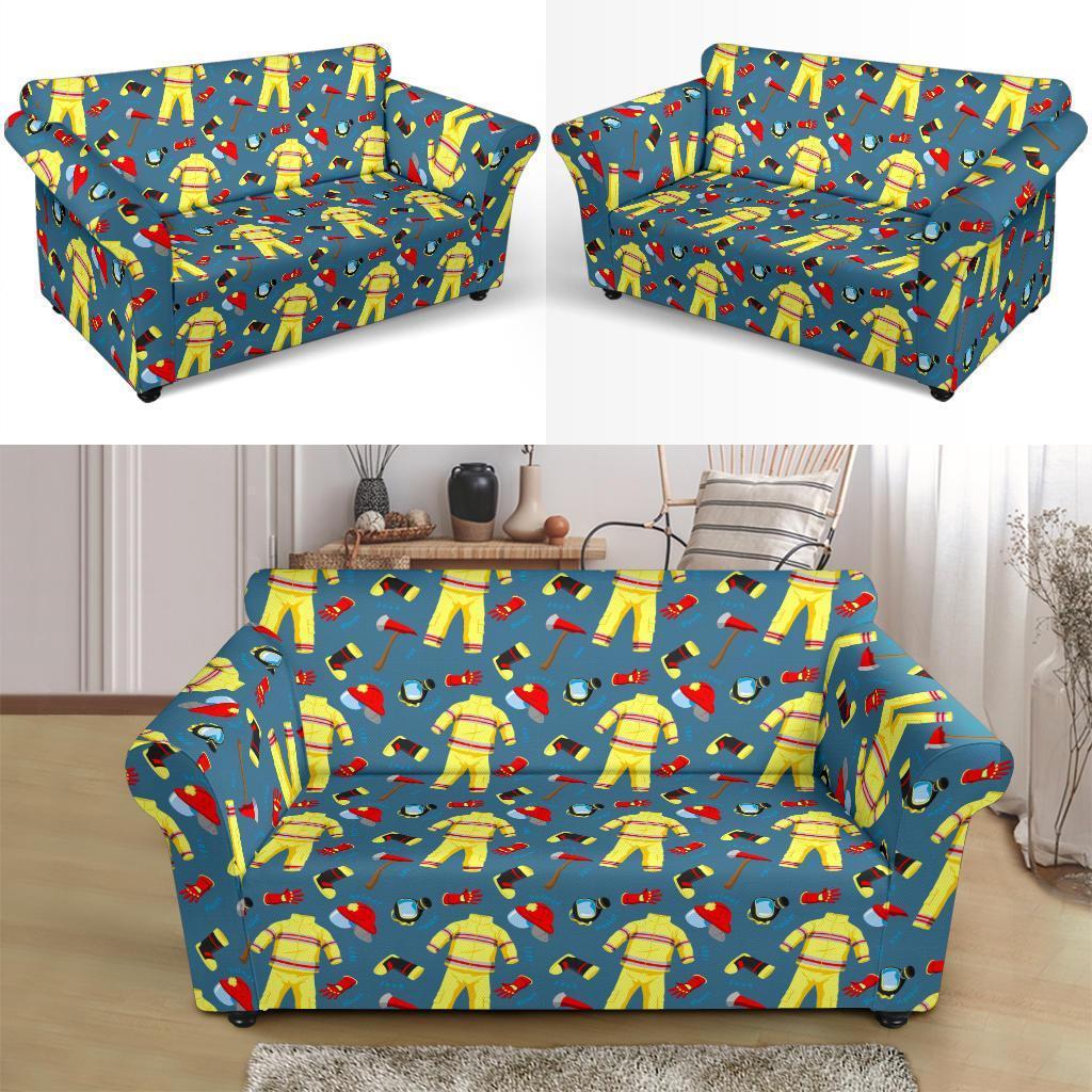 Pattern Print Firefighter Loveseat Cover-grizzshop