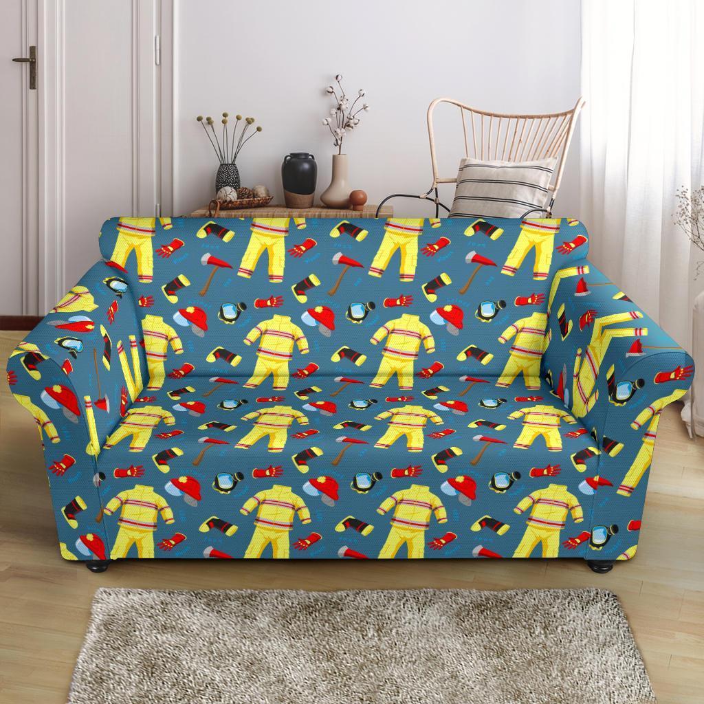 Pattern Print Firefighter Loveseat Cover-grizzshop