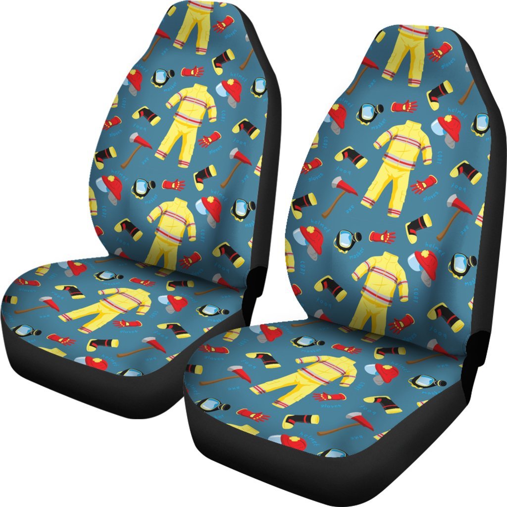 Pattern Print Firefighter Universal Fit Car Seat Cover-grizzshop