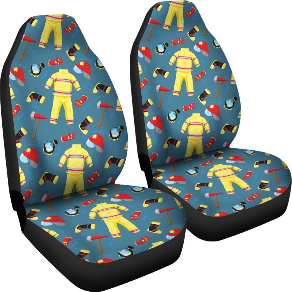 Pattern Print Firefighter Universal Fit Car Seat Cover-grizzshop