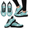 Pattern Print Floral Swan Black Sneaker Shoes For Men Women-grizzshop