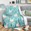 Pattern Print Floral Swan Blanket-grizzshop