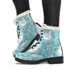 Pattern Print Floral Swan Comfy Winter Boots-grizzshop