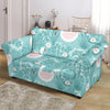 Pattern Print Floral Swan Loveseat Cover-grizzshop