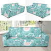 Pattern Print Floral Swan Sofa Covers-grizzshop