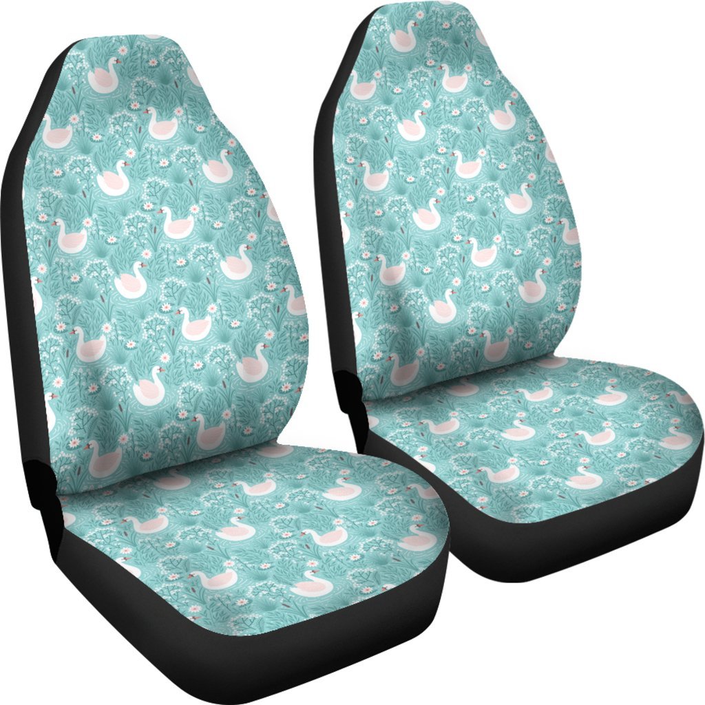 Pattern Print Floral Swan Universal Fit Car Seat Cover-grizzshop