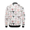 Pattern Print Fox Men's Bomber Jacket-grizzshop