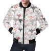 Pattern Print Fox Men's Bomber Jacket-grizzshop