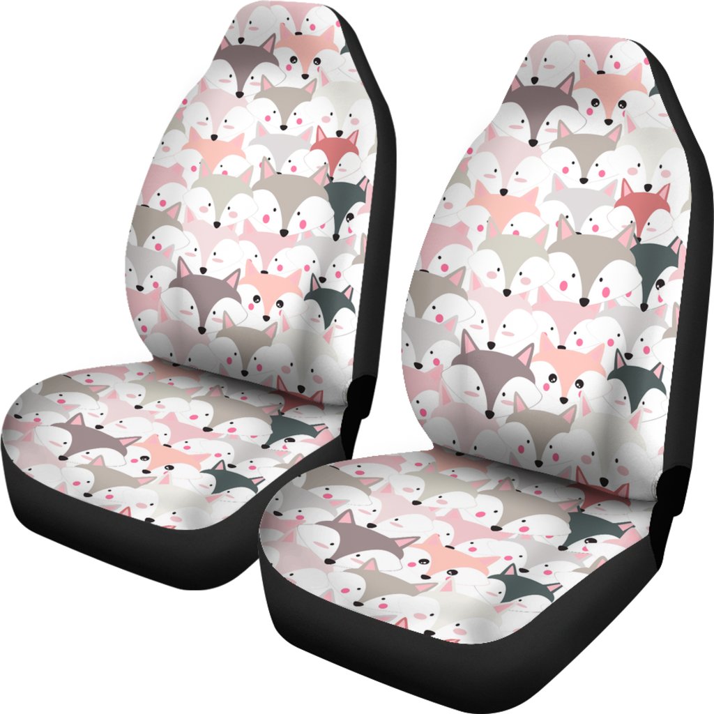Pattern Print Fox Universal Fit Car Seat Cover-grizzshop