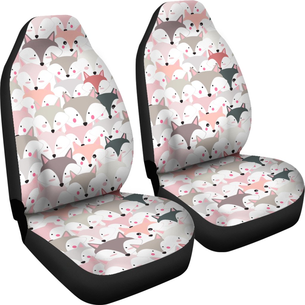 Pattern Print Fox Universal Fit Car Seat Cover-grizzshop