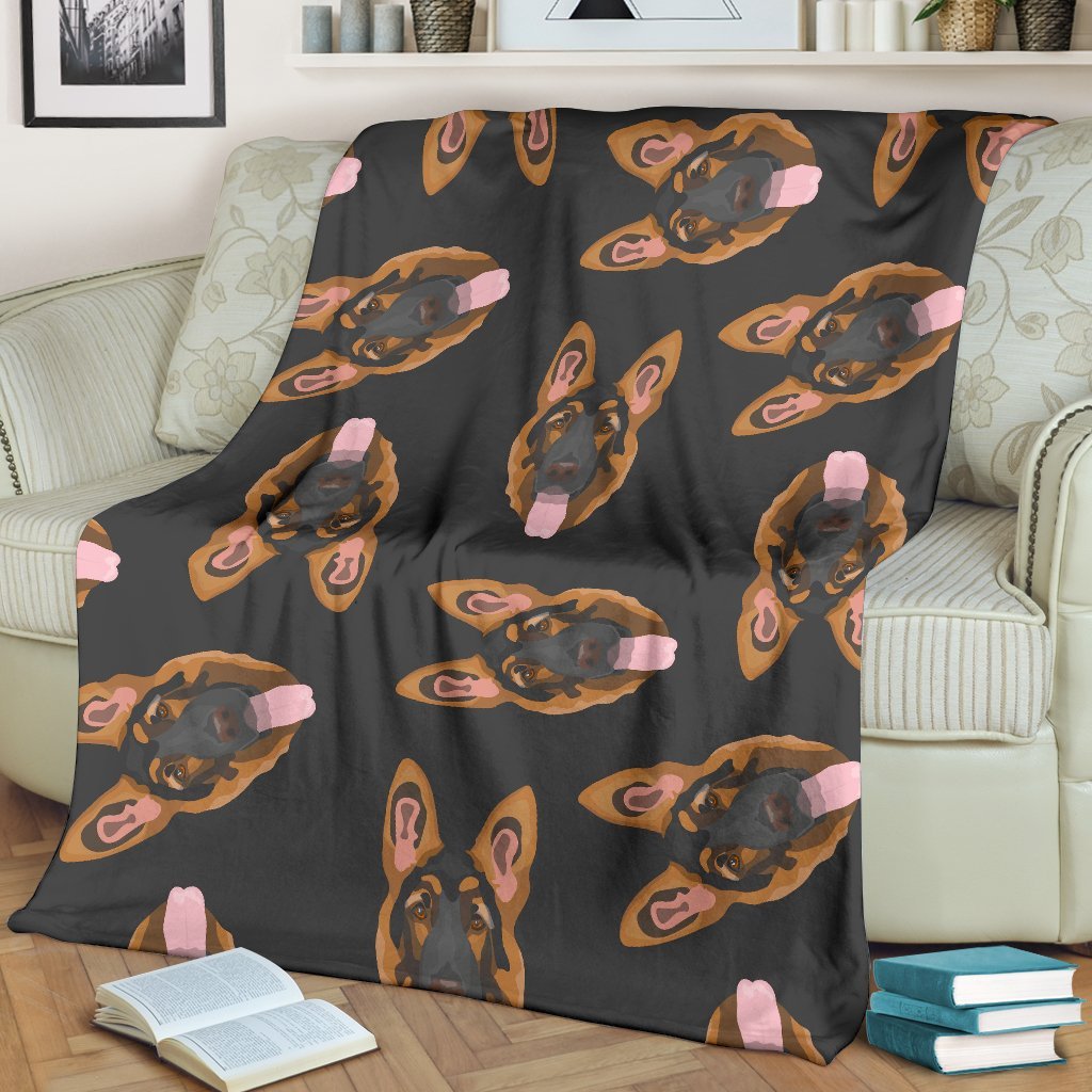 Pattern Print German Shepherd Blanket-grizzshop