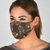 Pattern Print German Shepherd Face Mask-grizzshop