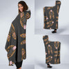 Pattern Print German Shepherd Hooded Blanket-grizzshop