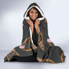 Pattern Print German Shepherd Hooded Blanket-grizzshop