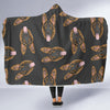 Pattern Print German Shepherd Hooded Blanket-grizzshop