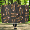 Pattern Print German Shepherd Hooded Blanket-grizzshop