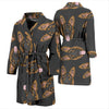 Pattern Print German Shepherd Men Long Robe-grizzshop