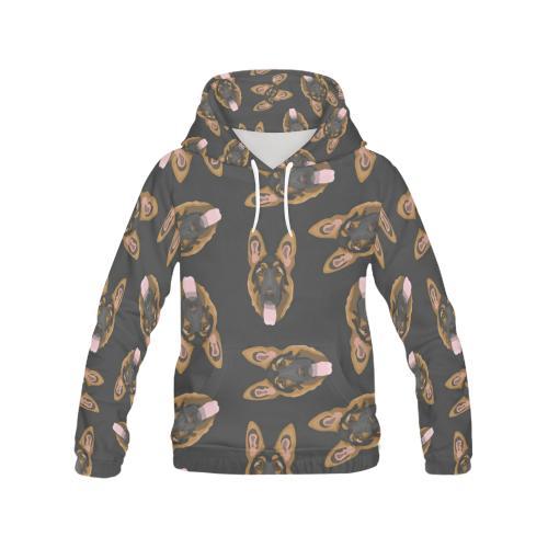 Pattern Print German Shepherd Men Pullover Hoodie-grizzshop