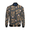 Pattern Print German Shepherd Men's Bomber Jacket-grizzshop