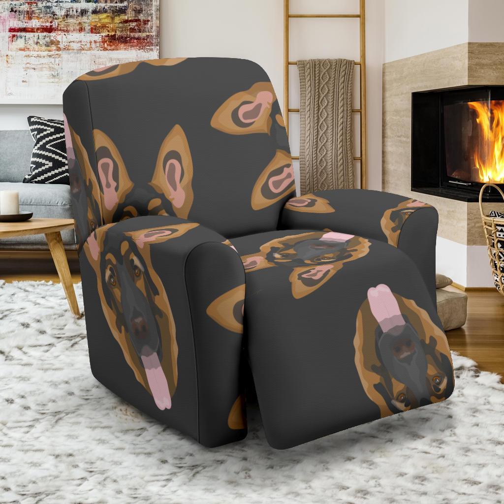 Pattern Print German Shepherd Recliner Cover-grizzshop