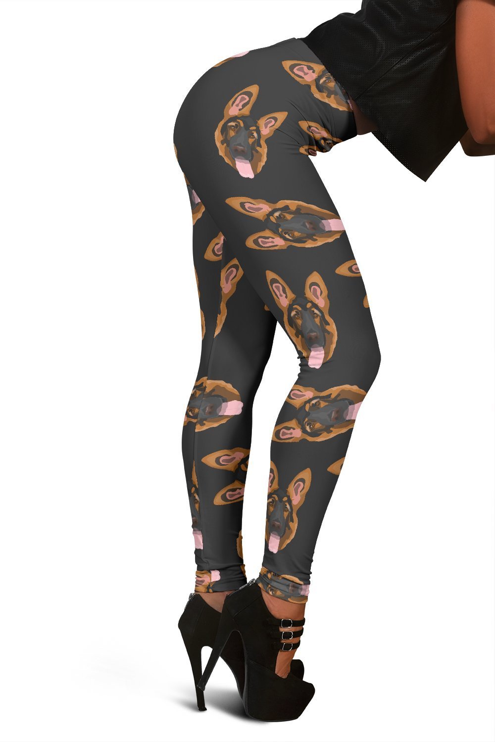 Pattern Print German Shepherd Women Leggings-grizzshop