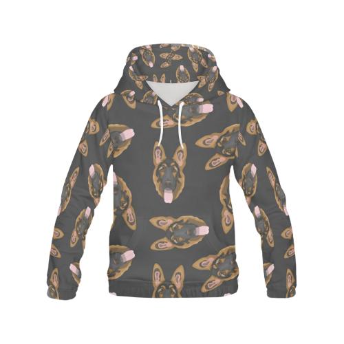 Pattern Print German Shepherd Women Pullover Hoodie-grizzshop