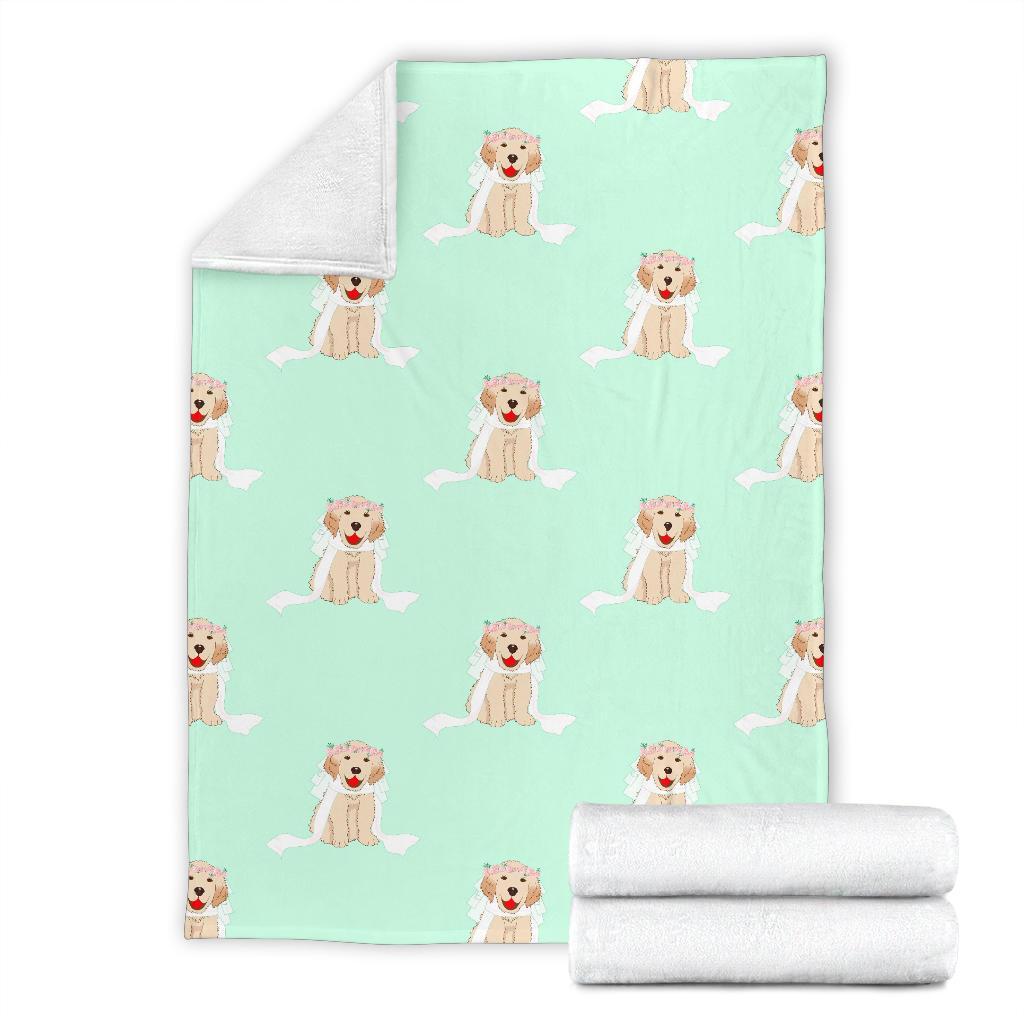 Pattern Print Golden Retriever Blanket-grizzshop