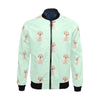 Pattern Print Golden Retriever Men's Bomber Jacket-grizzshop