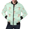 Pattern Print Golden Retriever Men's Bomber Jacket-grizzshop