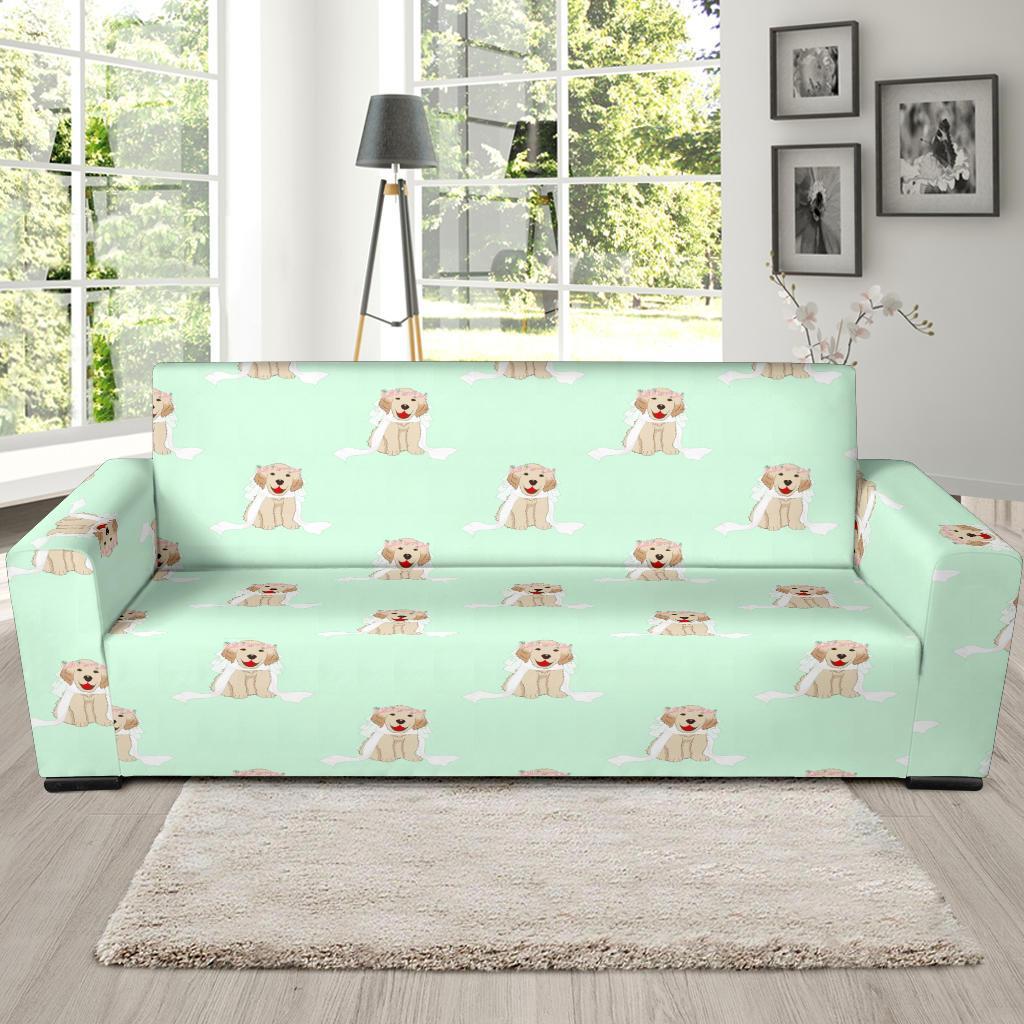 Pattern Print Golden Retriever Sofa Covers-grizzshop