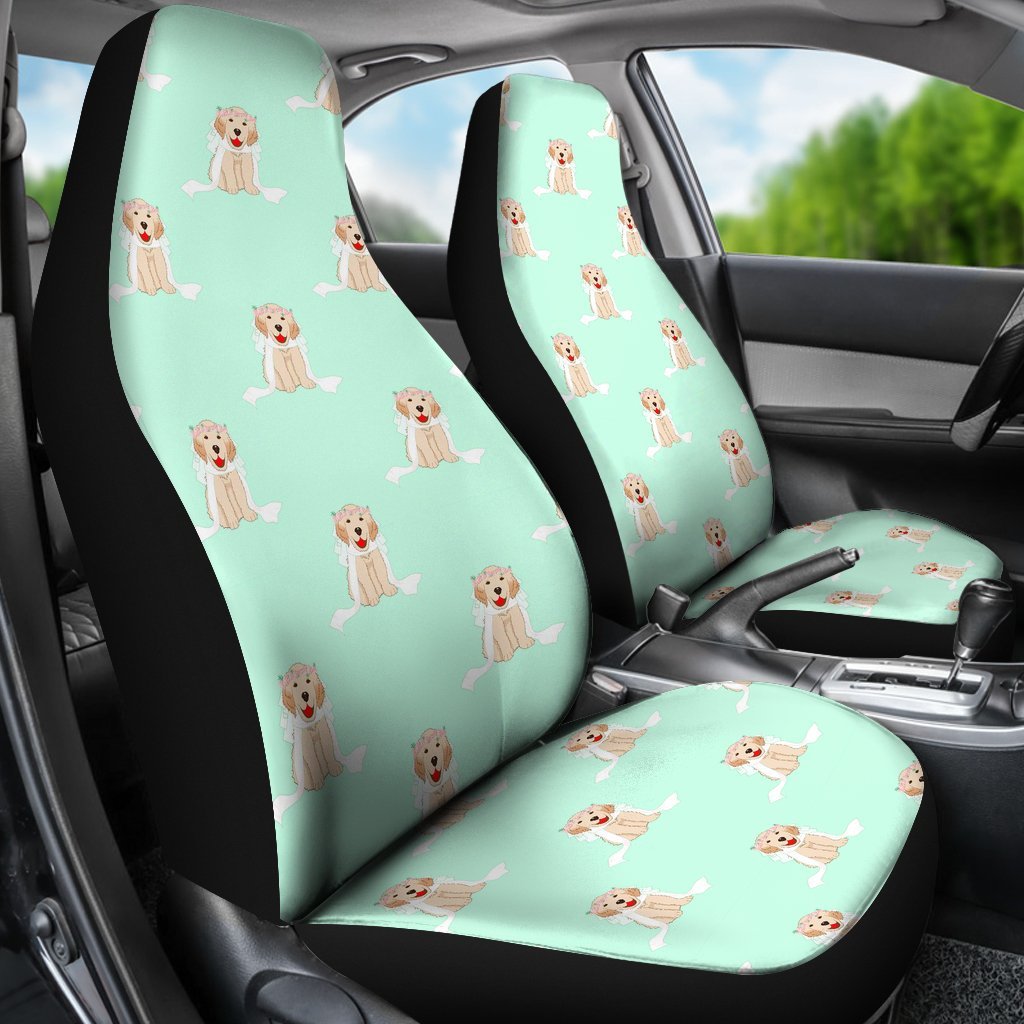 Pattern Print Golden Retriever Universal Fit Car Seat Cover-grizzshop