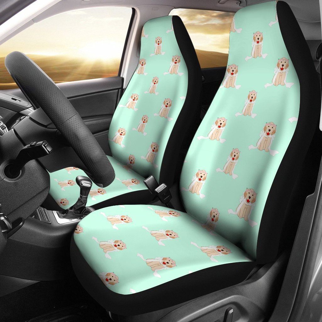 Pattern Print Golden Retriever Universal Fit Car Seat Cover-grizzshop