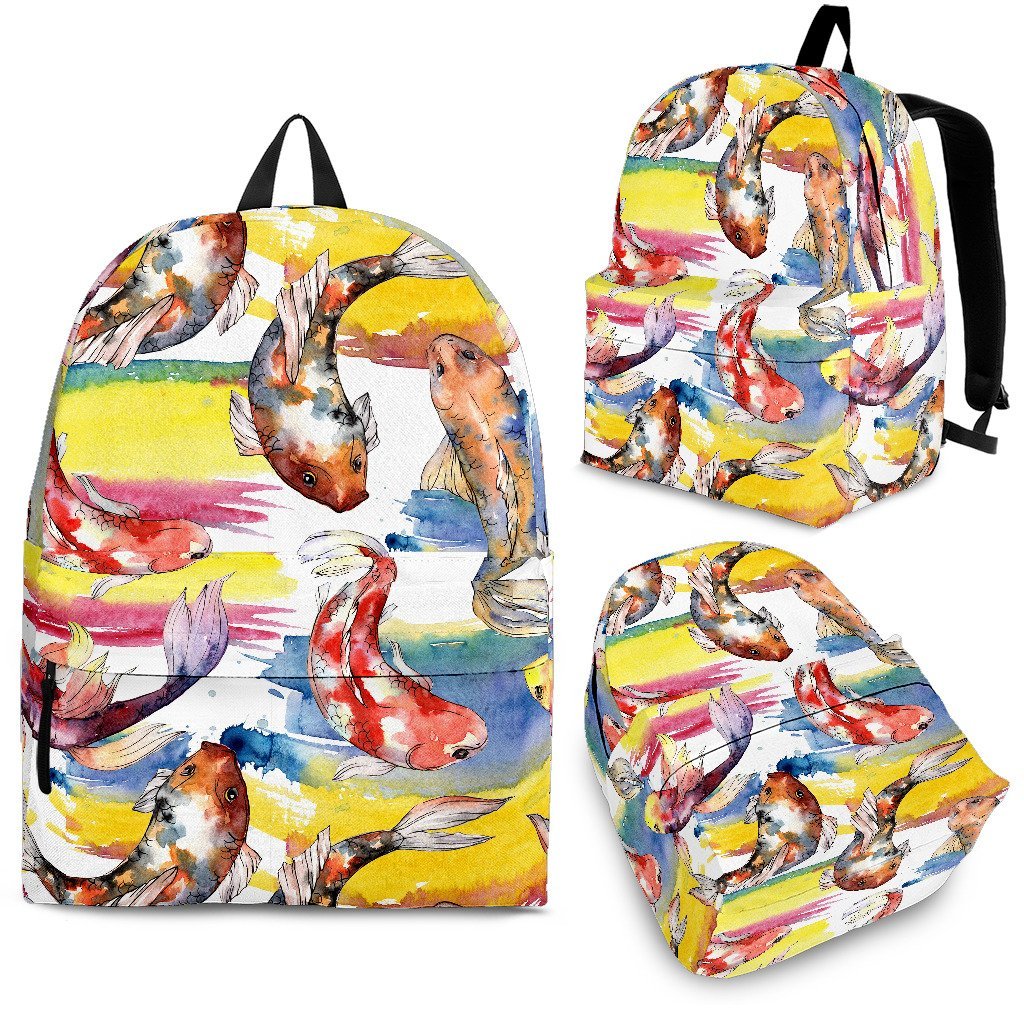 Pattern Print Goldfish Backpack-grizzshop