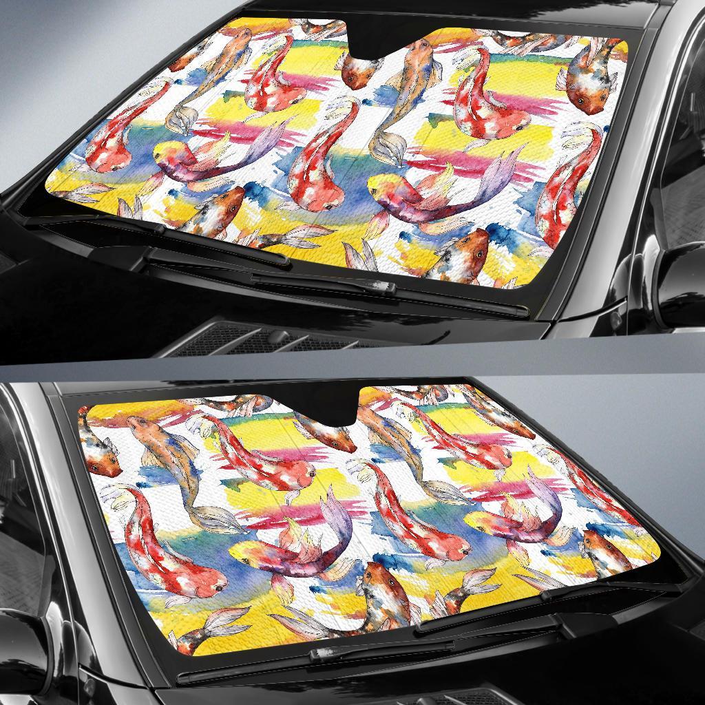 Pattern Print Goldfish Car Sun Shade-grizzshop