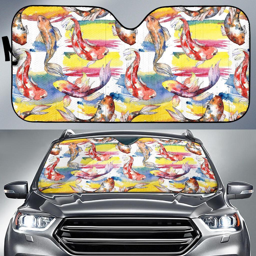 Pattern Print Goldfish Car Sun Shade-grizzshop