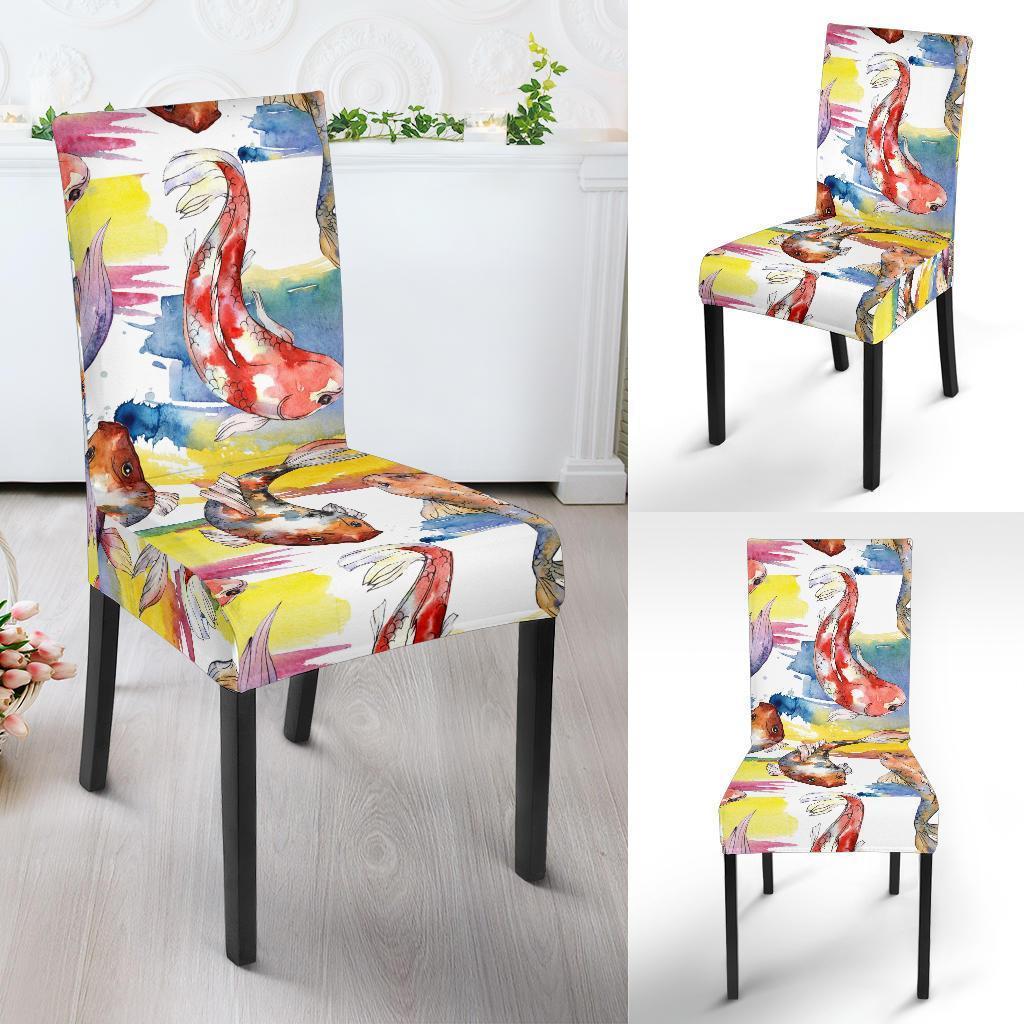 Pattern Print Goldfish Chair Cover-grizzshop