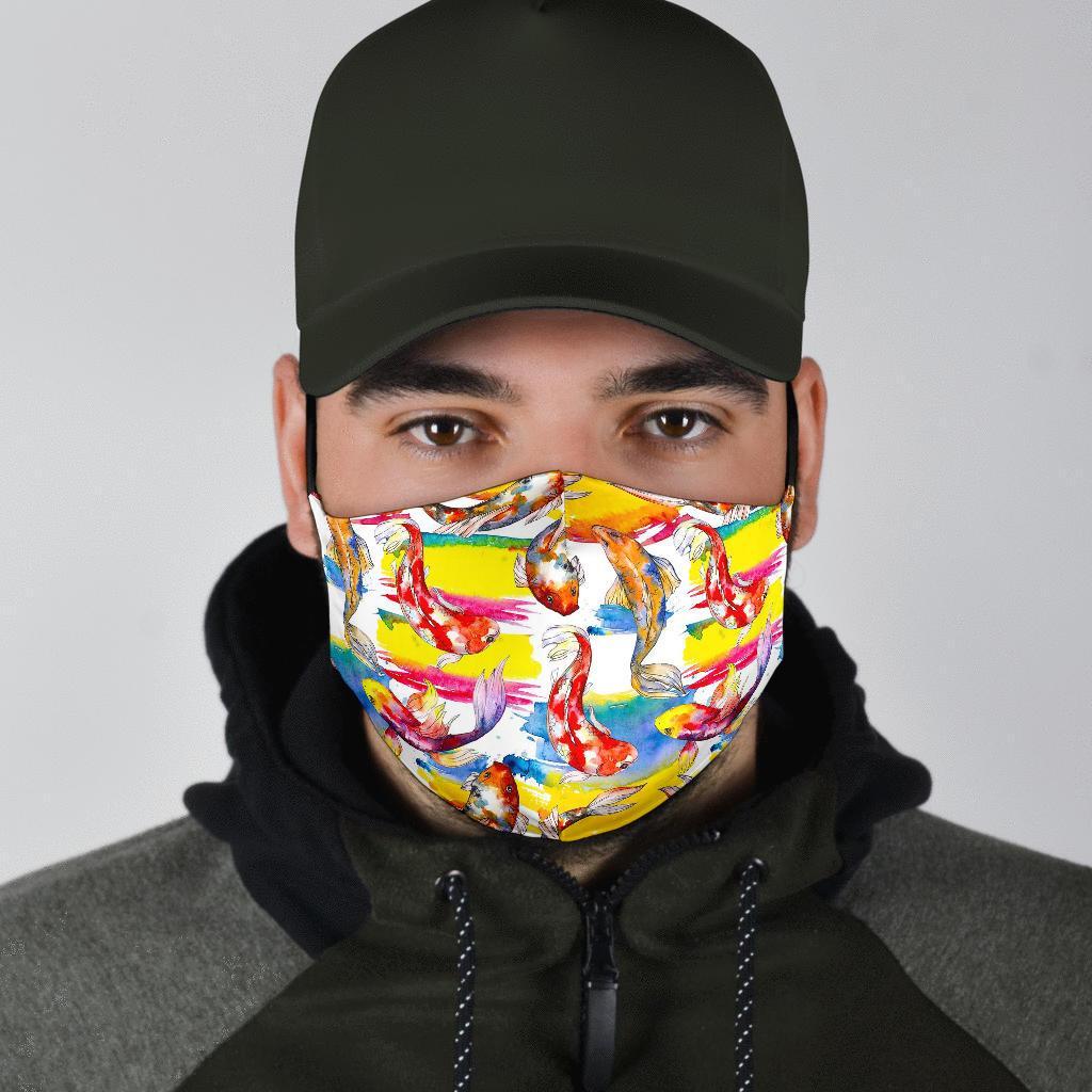 Pattern Print Goldfish Face Mask-grizzshop