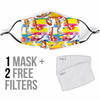 Pattern Print Goldfish Face Mask-grizzshop