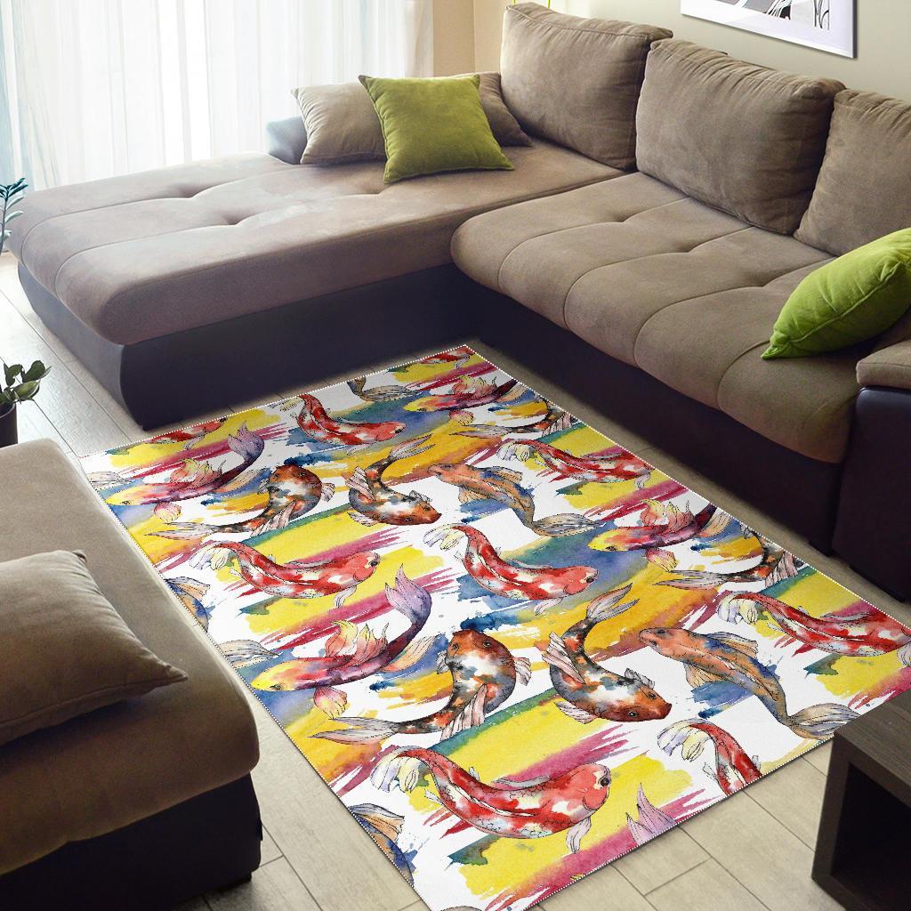 Pattern Print Goldfish Floor Mat-grizzshop