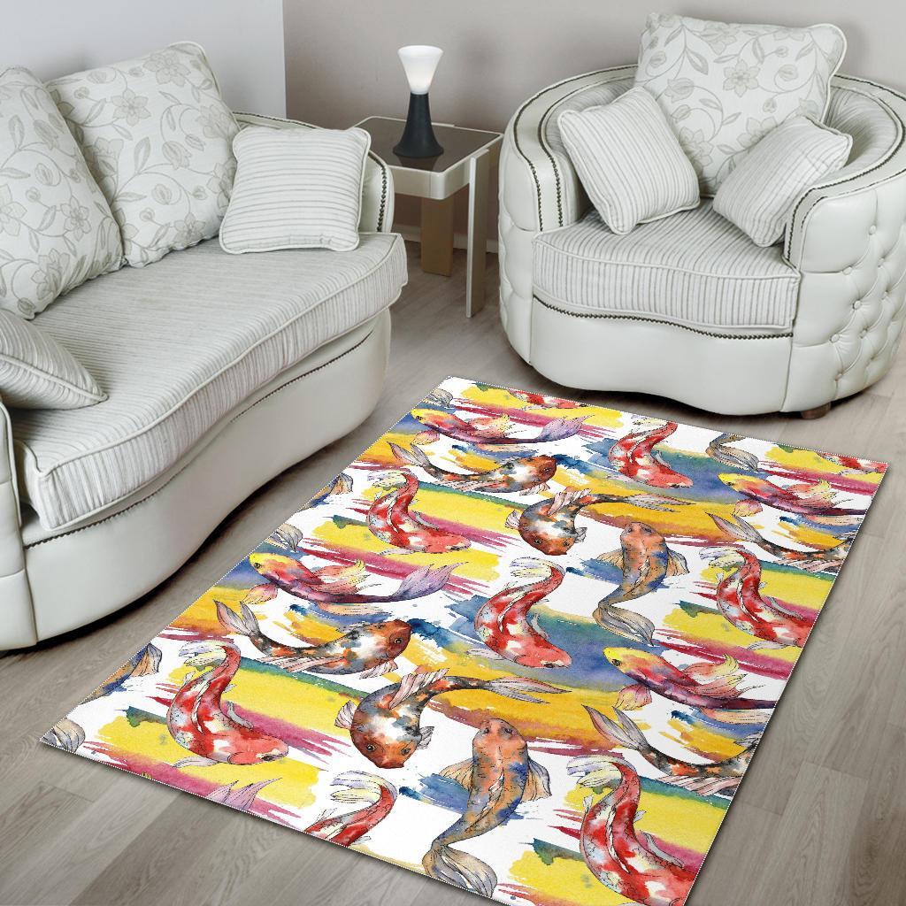 Pattern Print Goldfish Floor Mat-grizzshop