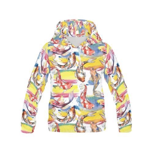 Pattern Print Goldfish Men Pullover Hoodie-grizzshop