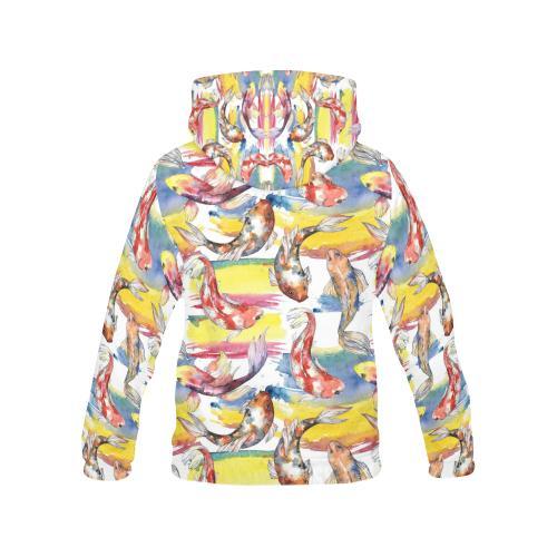 Pattern Print Goldfish Men Pullover Hoodie-grizzshop