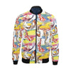 Pattern Print Goldfish Men's Bomber Jacket-grizzshop