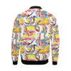 Pattern Print Goldfish Men's Bomber Jacket-grizzshop