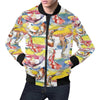 Pattern Print Goldfish Men's Bomber Jacket-grizzshop