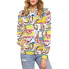 Pattern Print Goldfish Women Pullover Hoodie-grizzshop