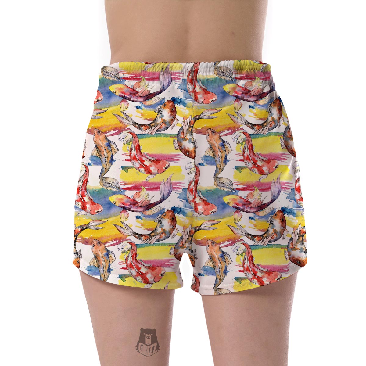 Pattern Print Goldfish Women's Shorts-grizzshop