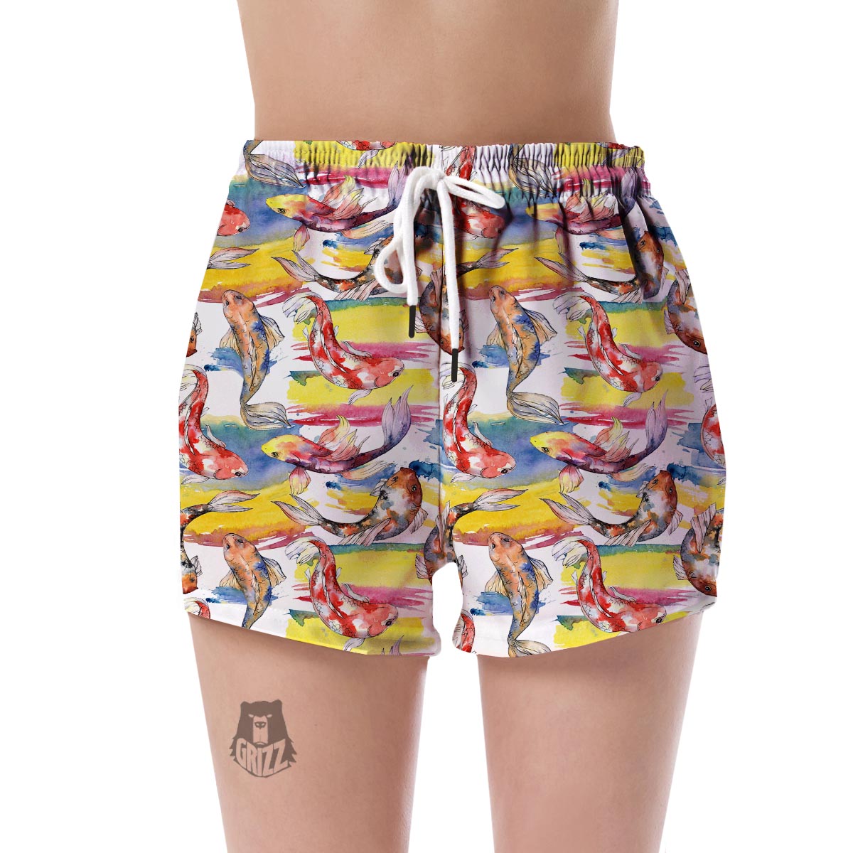 Pattern Print Goldfish Women's Shorts-grizzshop